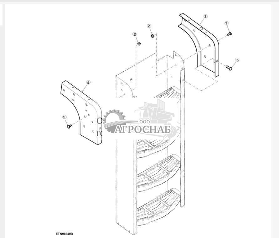 Опора лестницы кабины 
